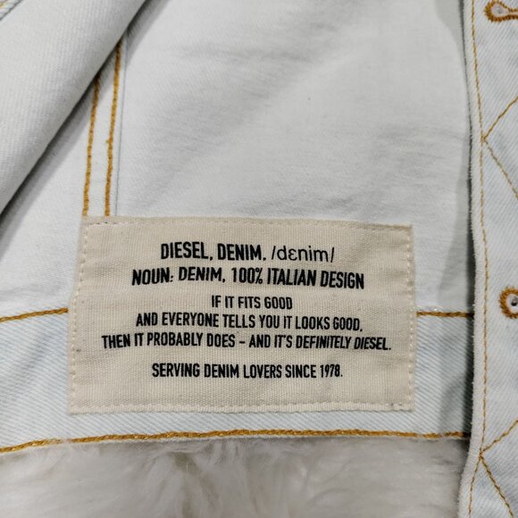 Diesel Men's Light Blue Denim Trucker Jacket Size Large - Picture 9 of 15